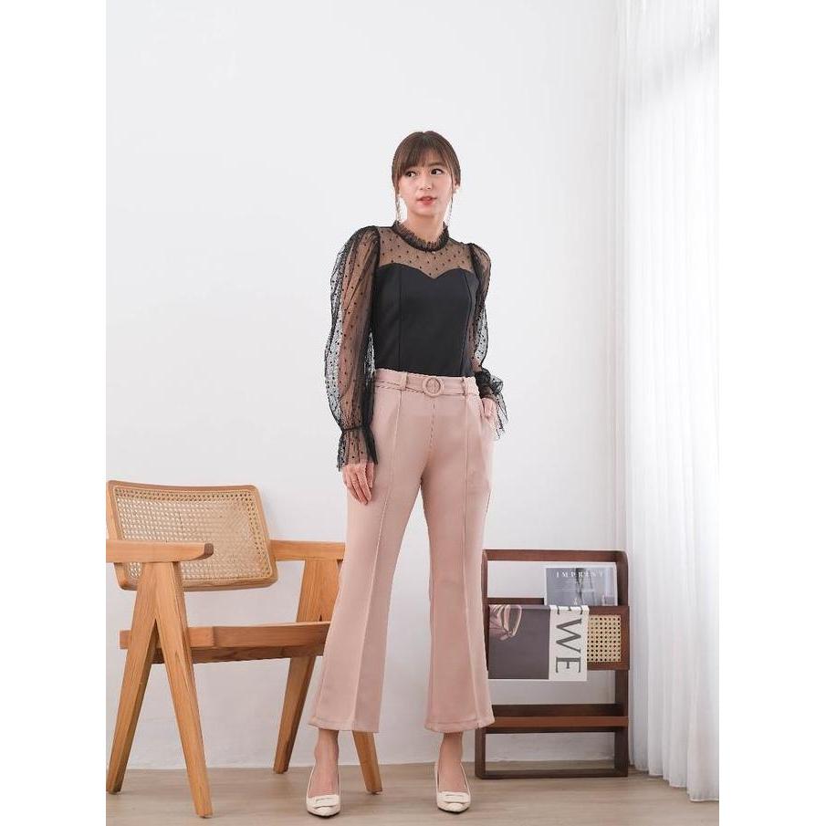 Yukika I Flare Pants 239- Celana Cutbray- Highwaist Flare Pants Cutbray- Scuba Premium-Celana Cutbra