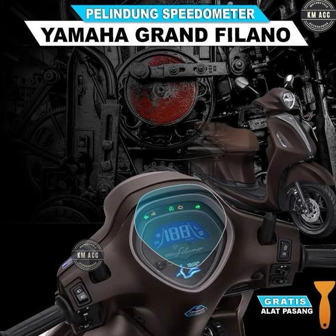 Pelindung Speedometer Super Tebal 500 Micron Antigores untuk Yamaha Grand Filano 2025 Stiker VPF Tra