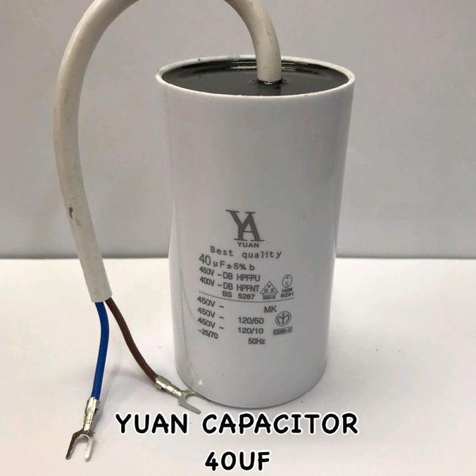 Yuan Capacitor kapasitor 40 UF micro 450Volt CAPACITOR CBB60 450V TERMURAH
