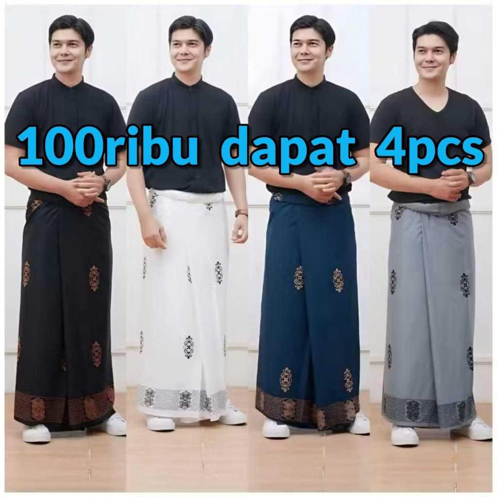 100Ribu Dapat 4Pcs Sarung Batik Motif Sarwon Sarang Tawon Sarung Santri Gus Iqdam