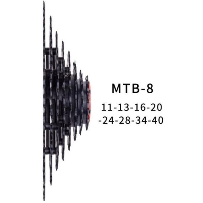 ZTTO Sprocket 8 Speed 11 - 40T Gear Sepeda Hitam Outdoor [terbaik]