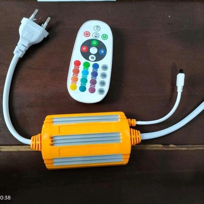 Lightfast- Neon Flex Rgb Ac220V(Dapat Soket..Tinggal Colok).Warna Warni Meteran Neon Lampu Lampu  Ka