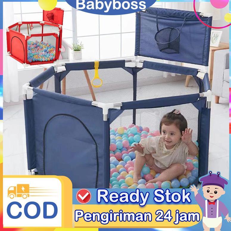 [MURCE] Baby Boss Pagar Bayi Bermain Baby Playpens Pagar Bayi Lipat Mandi Bola Murah Pagar Bermain A
