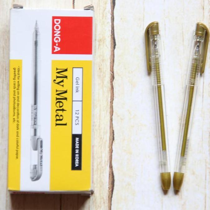 Zxyg- Pen Gel Dong-A My Metal 0.7Mm [Tinta Gold (Emas)/Silver] [Lusin]