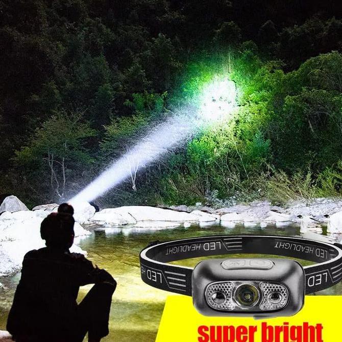 Lightfast- Senter Led Kepala Mini Cob 35W/ Headlamp Led Rechargeable / Senter Cas  Lampu  Charger  K