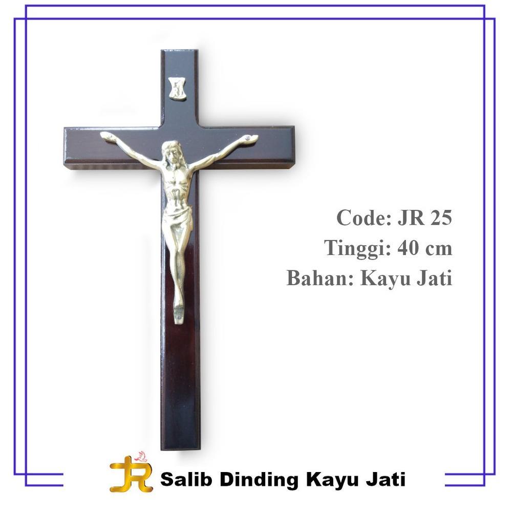 [HX] Salib Dinding Kayu Jati 40 cm/Salib Katolik/Hiasan Salib Dinding Katolik/Salib Katolik