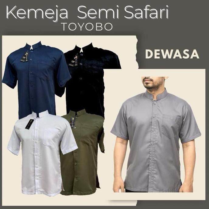 Bagusbanget- Kemeja Semi Safari Bali / Baju Koko Lengan Pendek Dewasa