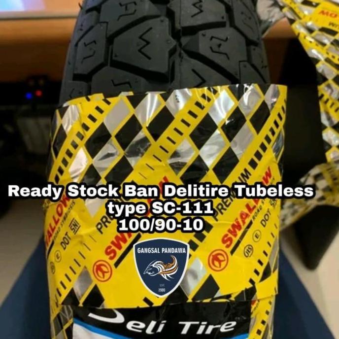 Ban Luar Vespa 100/90-10 Tubeless Delitire SC-111