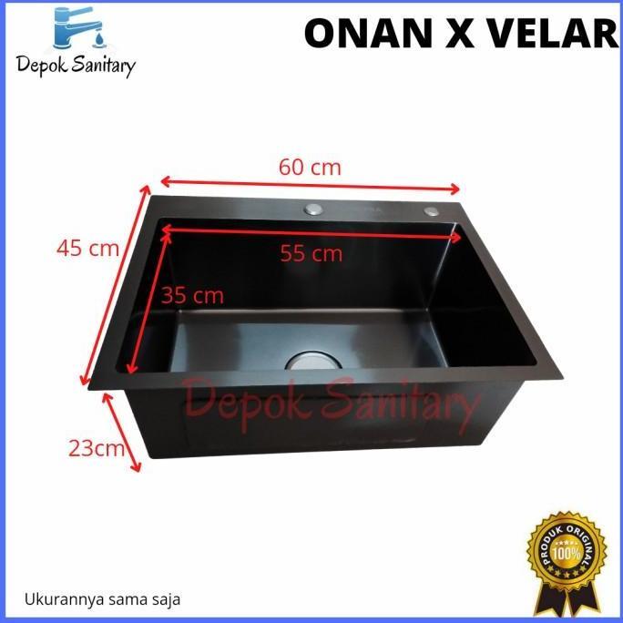 Kitchen sink black 6045 valpra/ kitchen sink 6045 hitam/ kitchen sink