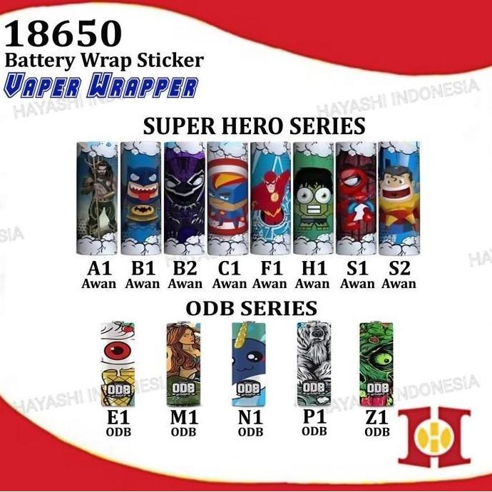 18650 Battery Wrap Sleeve PVC Plastik Cover Baterai Batere Batre ODB