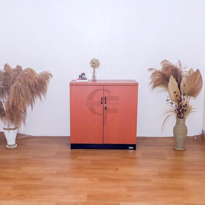 Sale Lemari Arsip Kayu 2 Pintu Buka Swing Pendek|Lemari Kantor Dokumen File