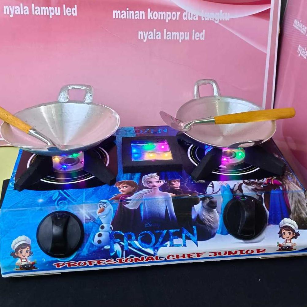 Terlaris Mainan Kompor Jumbo 2 Tungku Lampu/ Mainan Anak Kompor 2 Tungku Lampu 3 Mode Kedip