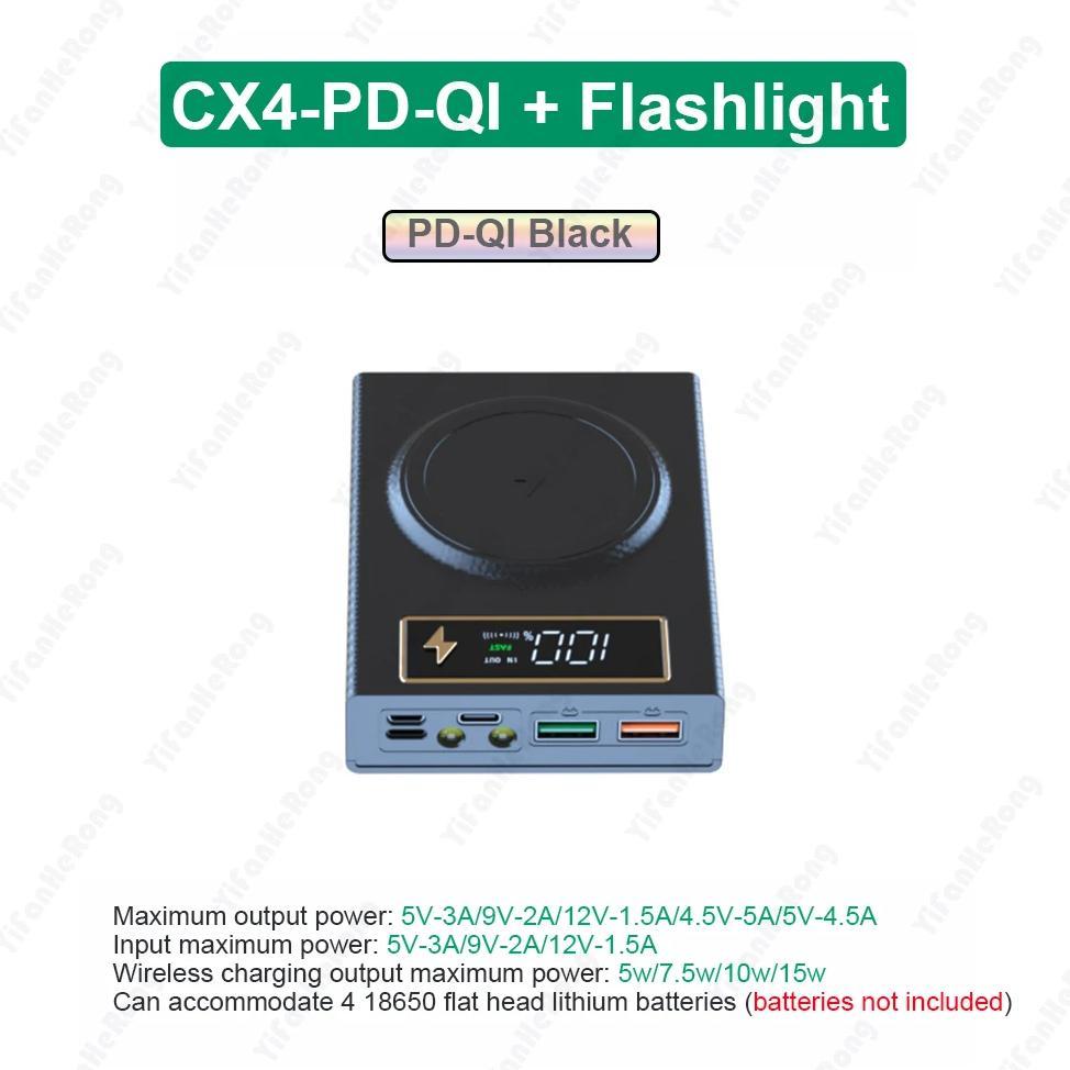 18650 Wireless QC3.0 Power Bank Case Quick Charge 4x18650 Powerbank Box DIY Wireless Powerbank Shell