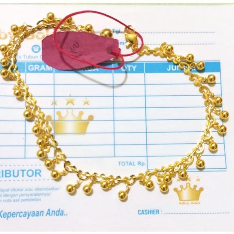 Hemat Gelang Kaki India Emas Asli Dapat Surat Dari Toko Bisa Cod