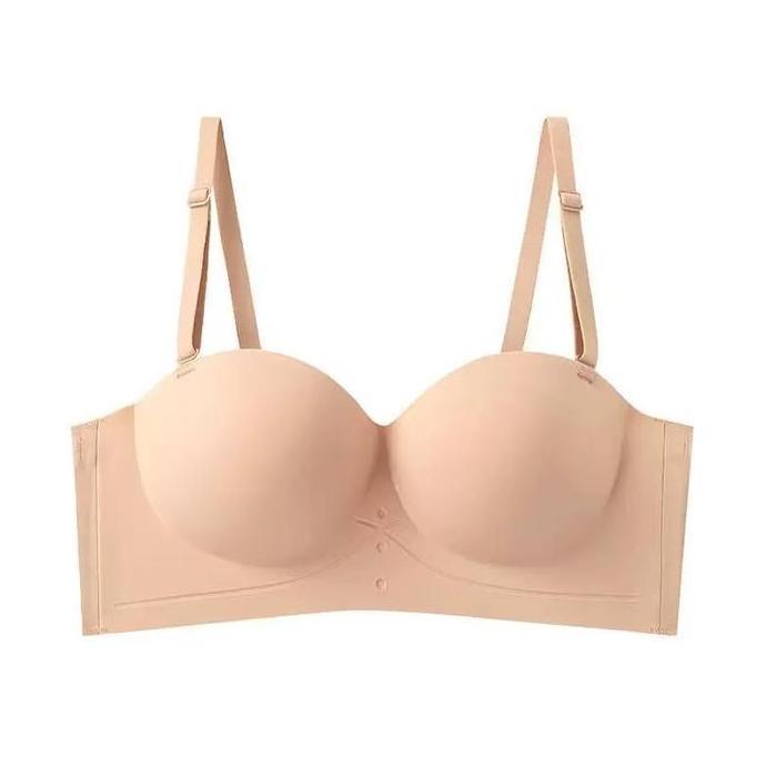 Promo Miss Curiosity Bra Tanpa Tali & Kawat Setengah Cup, Push-Up Dada Kecil, Tanpa Jahitan
