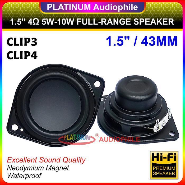 Speaker 1.5 inch Fullrange 4 ohm 5W-10W CLIP3 CLIP4 Hifi Speker Full range C4