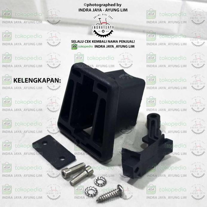 ACEOFFIX PVC FRONT CARRIER BLOCK SEPEDA LIPAT - 2 HOLE
