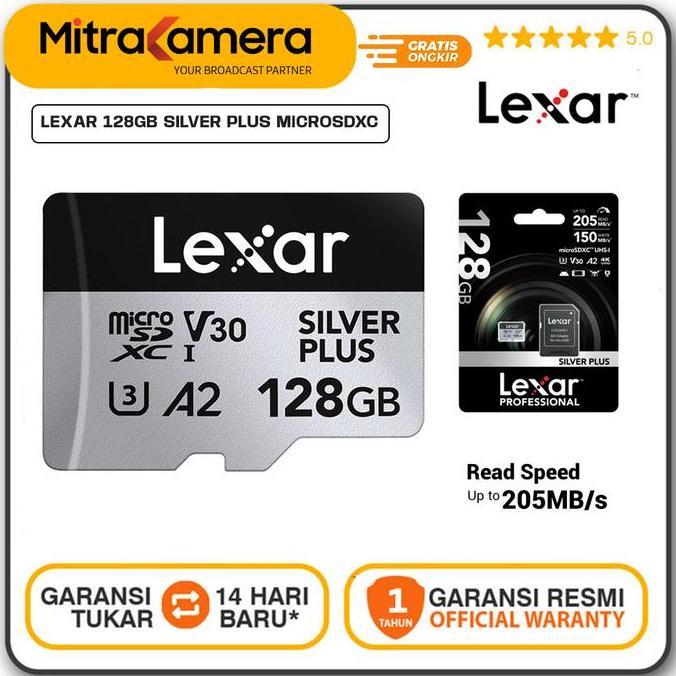 KYOMIE Lexar 128GB Silver Plus microSDXC UHS-I 205MB/s Lexar 128 GB Micro SD