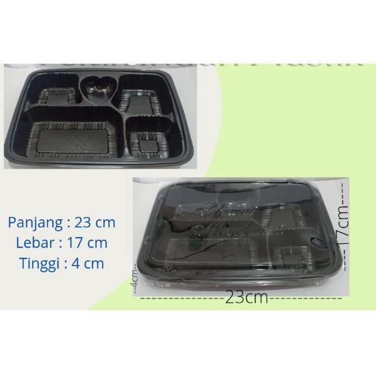 (50set) Mika Bento 5 Sekat / Tray Lunch Box Bento 5 skat