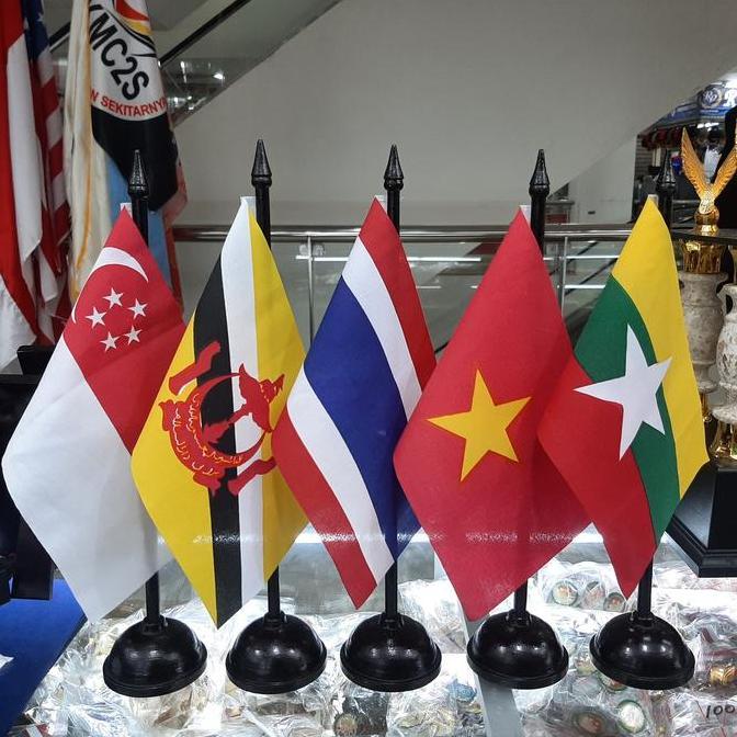 BENDERA MEJA NEGARA LENGKAP + TIANG