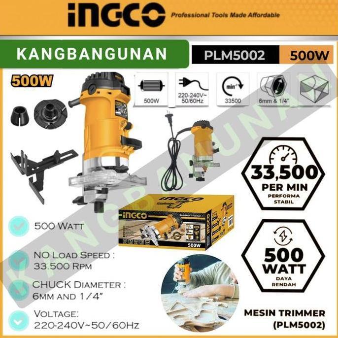HOROZY HAND TRIMMER MINI PROFIL ROUTER TANGAN INGCO PLM5002
