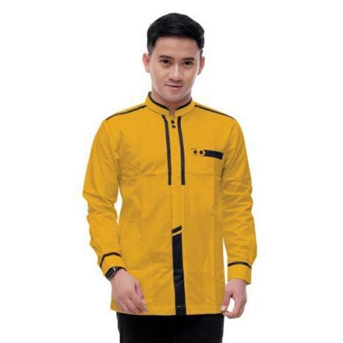 baju koko pria lengan panjang, kemeja koko pria lengan panjang