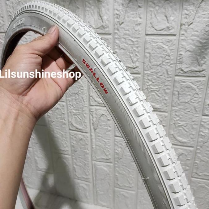 Ban Luar SWALLOW Deli Tire Sepeda 28 Onthel Ontel 28x1 1/2 PUTIH Polos
