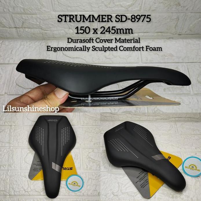 Sadel Sepeda Lipat BMX Minivelo STRUMMER SD 8975 Flat Saddle Empuk