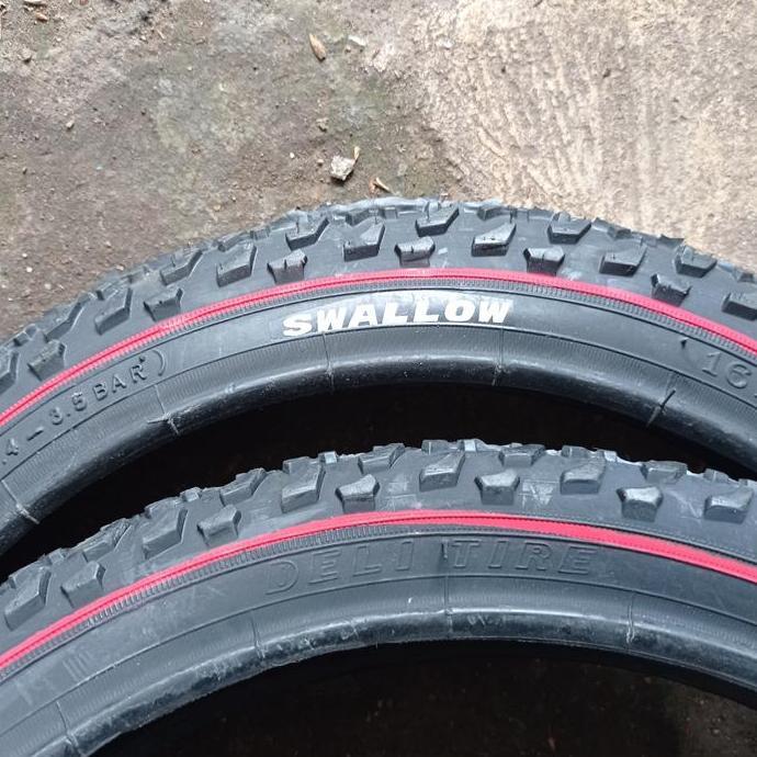 ban luar sepeda 16 x 1.75 16x1.75 16x175 175 swallow deli tire hitam