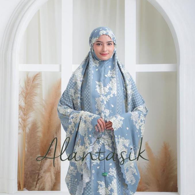 Mukena dewasa  Traveling Maxmara Flower Satin Silky 2 IN 1