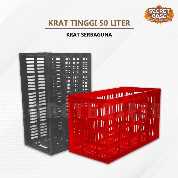 Allthebest KRAT TINGGI 50 LITER - Krat Rak Piring / Keranjang Pakaian Serbaguna