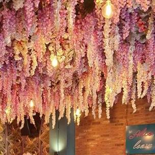 Peganz_Daydo - Bunga Wisteria Jumbo 12 Pcs 1 Lusin Harga Grosir Tanama Bunga Plastik Buatan Hias Dek