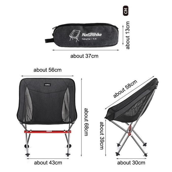 Kursi Lipat Naturehike YL05 NH18Y050-Z Folding Moon Chair