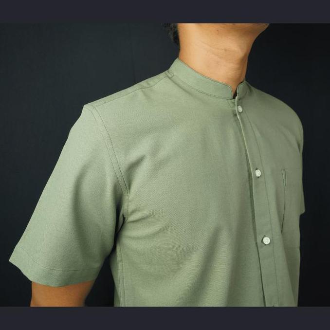 Ready STANLEY ADAMS Kemeja Pria Shanghai Collar Lengan Pendek Varian Motif | Shanghai Shirt | Basic 