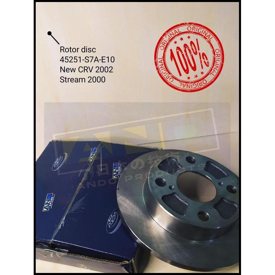 HOT DEAL ROTOR DISC / PIRINGAN REM / DISC BRAKE DEPAN 45251-S7A-E10 NEW CRV 2002, STREAM 2000 