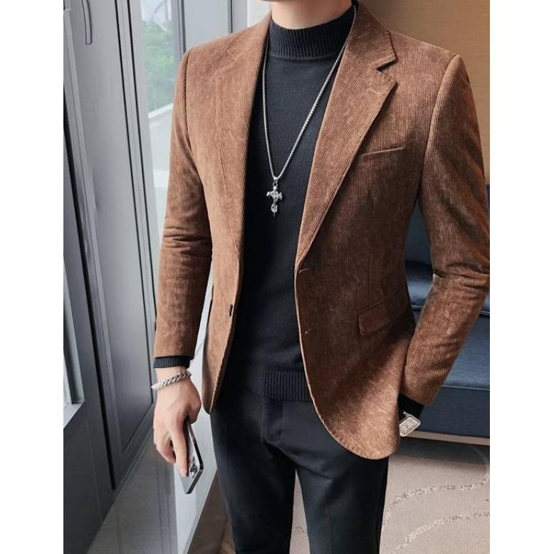 TERBARU JAS BLAZER PRIA  BLAZER CORDUROY SLIM FIT  JAS CORDUROY