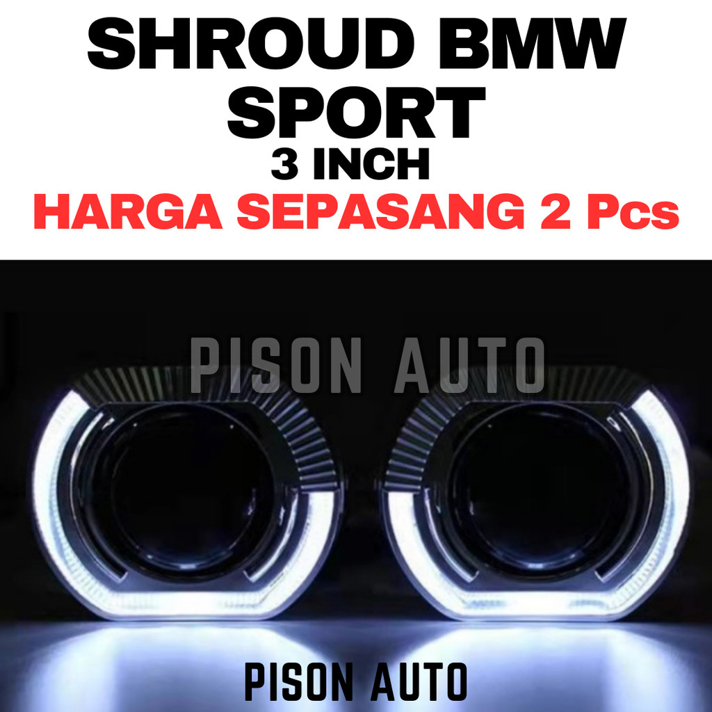 Shroud Projector Biled BMW SPORT Angel Eye Ring BMW Projie 3 inch