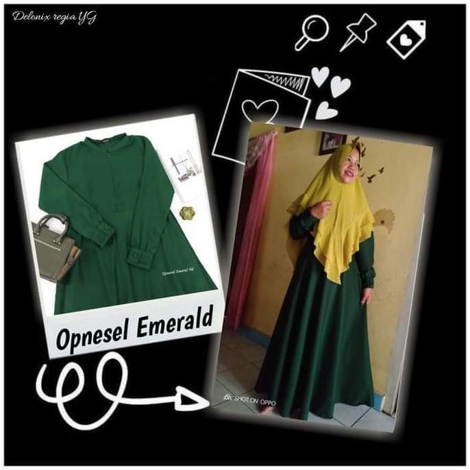 [Gamis hermosa] Gamis polos hijau botol premium-gamis polos hijau tua hijau botol emerald-GAMIS HERM