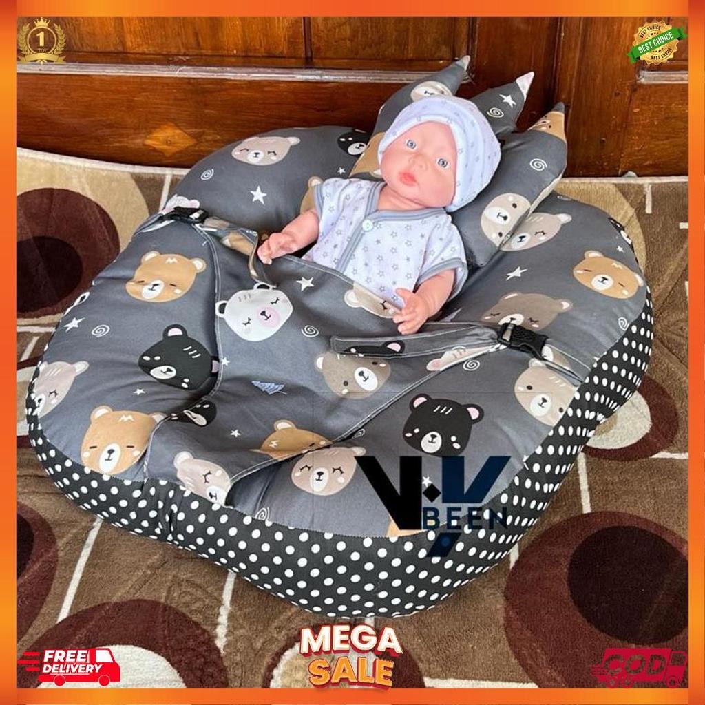 Premium Sofa Bayi Premium Jumbo Multipungsi Free Bantal Mahkota Dan Tas Mika [Ukuran Lebih Besar Dan