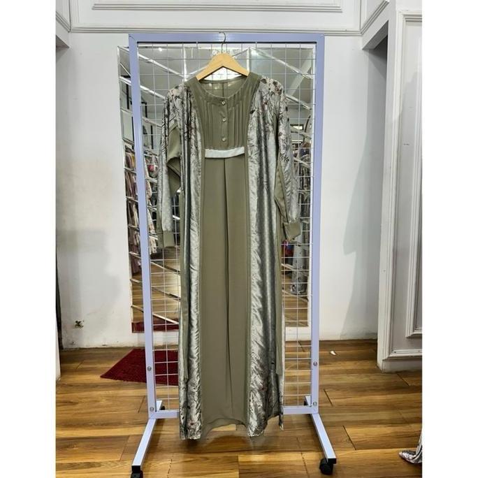 Yasmin Gamis Kombinasi Silky mix Wofen Primadon All Size Ori Arraffa Syari