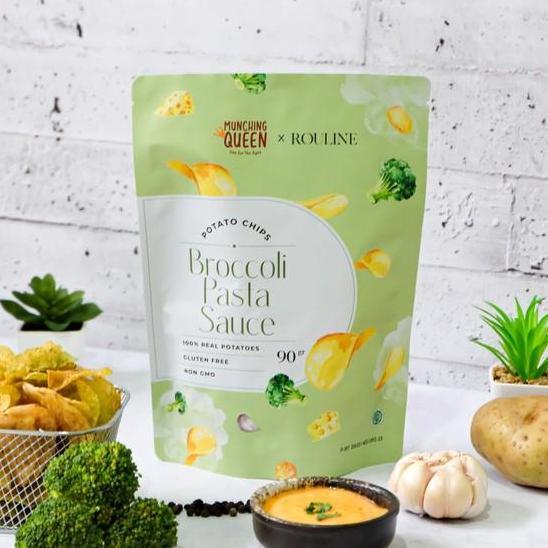 (Allthebest) Broccoli Pasta Sauce Potato Chips Munching Queen 90Gr