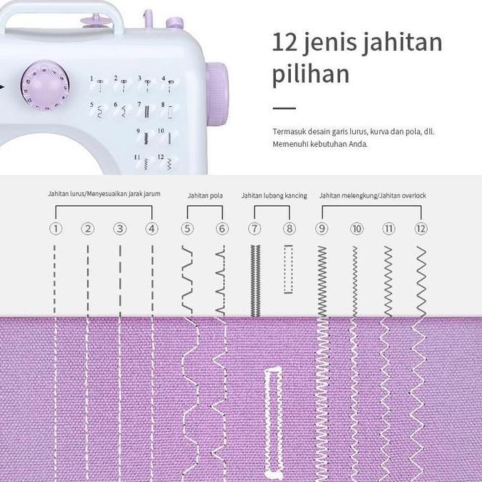 Okyo Mesin jahit rumah tangga 705A mesin jahit mini obras portabel mesin jahit listrik mikro kecil D