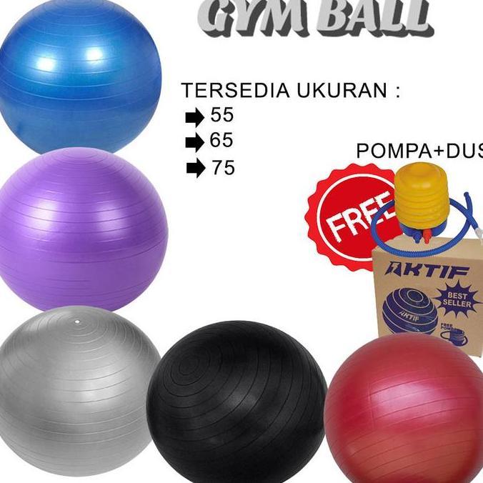 Gym ball Speeds Ibu Hamil / Bola Gym Ukuran 55cm BONUS POMPA - Ungu