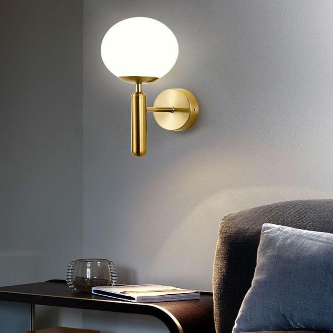 Lampu dinding gold brass/ Nordic Wall Lamp Lampu Dinding/lampu dinding bola gold TM
