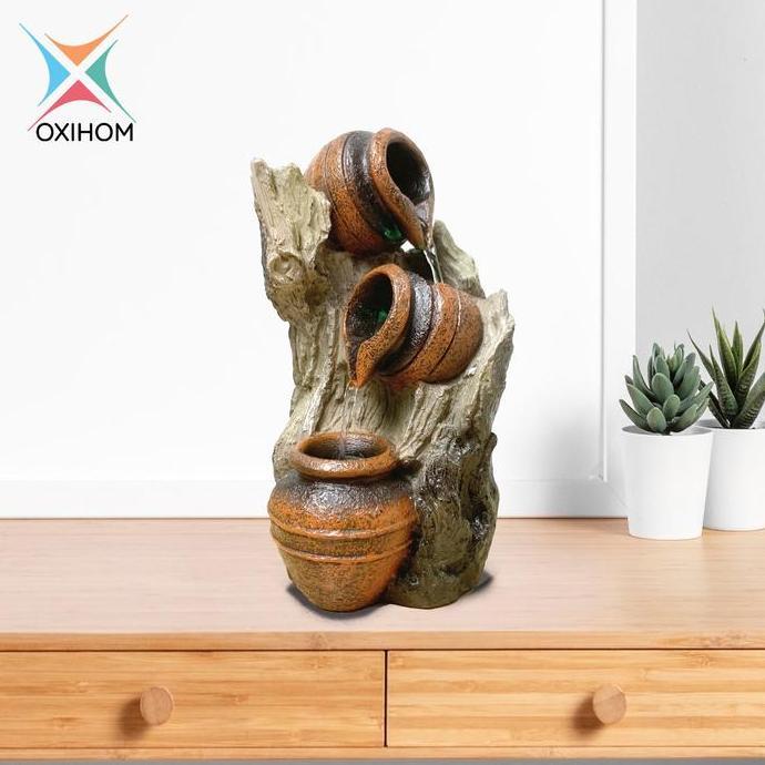 ready Oxihom W101 Water Fountain Ornament Articles Taman Air Mancur Mini Garden Abstrak Dekorasi Ind