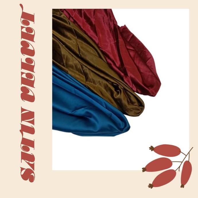 Kapanpun- Kain Polosan Satin Velvet Meteran Untuk Dress Gamis Dan Puring