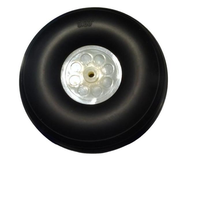 (Allthebest) Rc Plane Roda Pesawat karet Rubber wheel 5inch 127mm