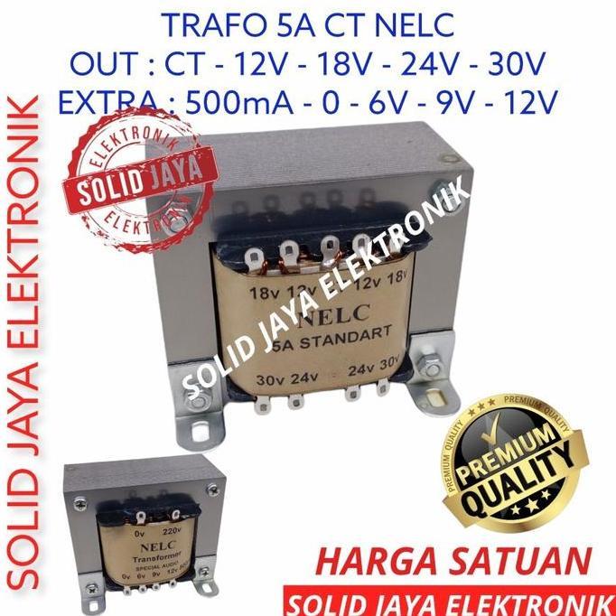 Whynot- Travo Trafo 5A Ct 12V 18V 24V 30V Standart Nelc Tranformer 5 A Amper Ct Kotak 12 18 24 32 V 