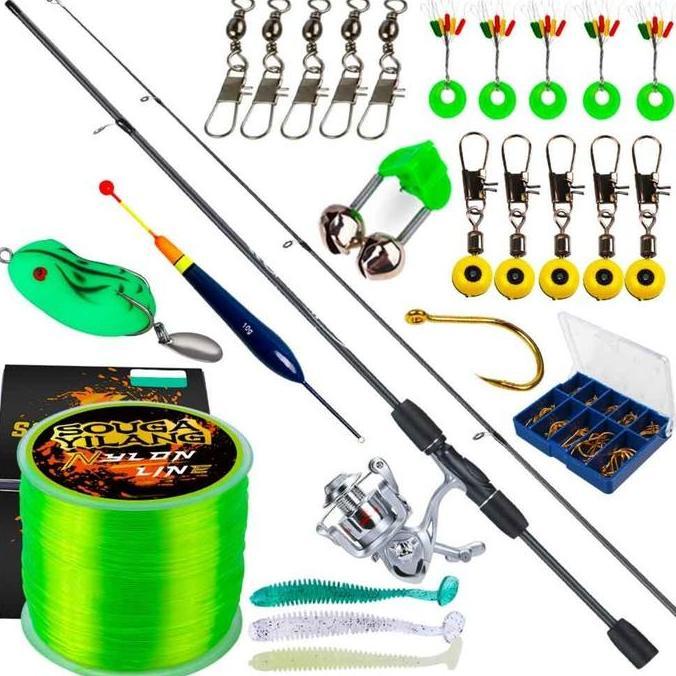 Joran Pancing Lengkap 1.8M Joran Western Gear Ratio 5,2:1 Joran Lengkap Murah Reel 6Bb Kualitas Terb