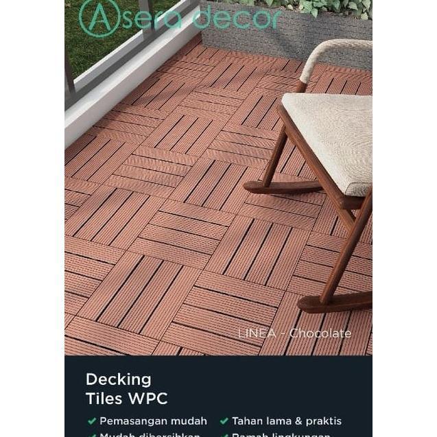 LANTAI KAYU DECK TILE WPC DECKING TILE DIY OUTDOOR INDOOR TAHAN AIR TAHAN RAYAP